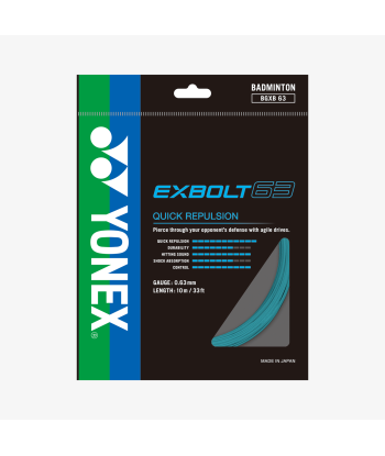 Yonex Exbolt 63 200m Badminton String (Mint) Fin de série