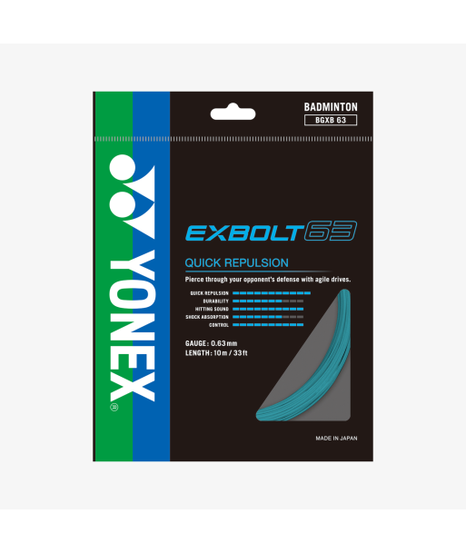 Yonex Exbolt 63 200m Badminton String (Mint) Fin de série