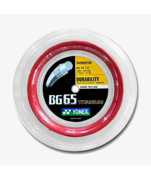 Yonex BG 65 Ti 200m Badminton String (Red) 50% de réduction en Octobre 2024