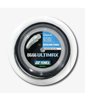 Yonex BG 66 Ultimax 200m Badminton String (Black) à prix réduit toute l'année