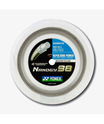 Yonex Nanogy 98 200m Badminton String (Silver Grey) Les magasins à Paris