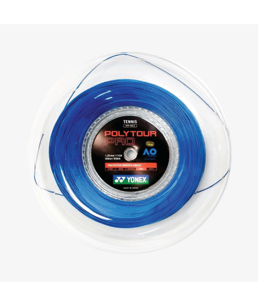 Yonex Polytour Pro 120 / 17 200m Tennis String Reel (Blue) Dans la société mordern