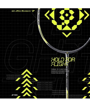 Yonex ArcSaber 7 Play (Gray/Yellow) - PreStrung Les magasins à Paris et en Île-de-France