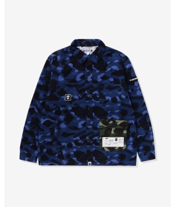 BAPE X UNDEFEATED COLOR CAMO FLANNEL JACKET - NAVY 50% de réduction en Octobre 2024